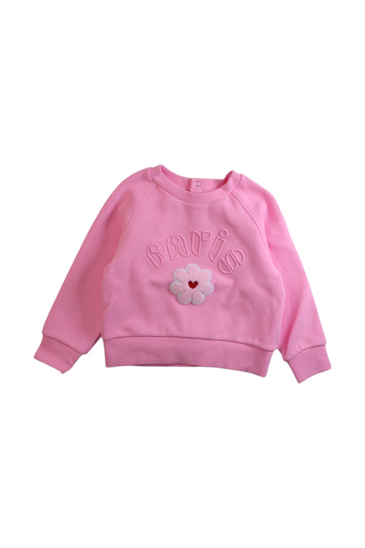 A Pink Crewneck Sweatshirts from Jacadi in size 2T for girl. (Front View)
