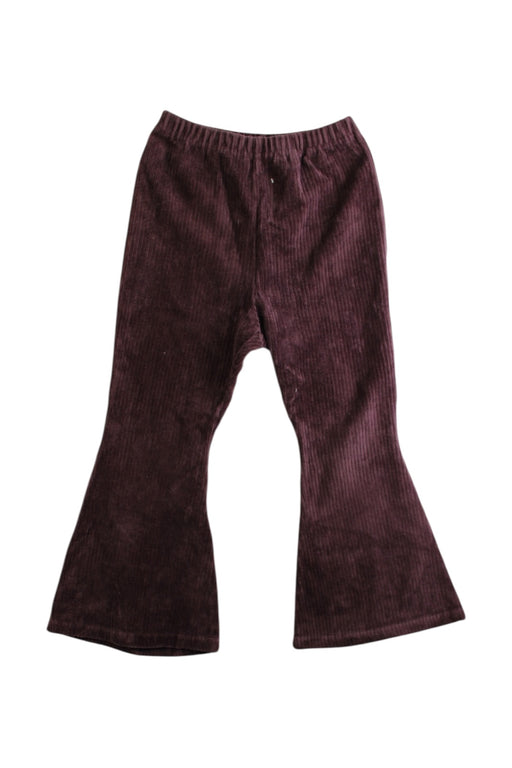 A Burgundy Casual Pants from Monbebe in size 5T for girl. (Front View)