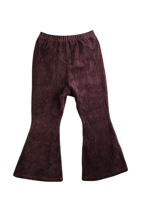 A Burgundy Casual Pants from Monbebe in size 5T for girl. (Back View)