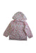 A Pink Rain Jackets from Miki House in size 2T for girl. (Back View)