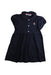 A Navy Short Sleeve Dresses from Familiar in size 2T for girl. (Front View)
