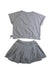 A Grey Skirt Sets from Petit Main in size 2T for girl. (Back View)