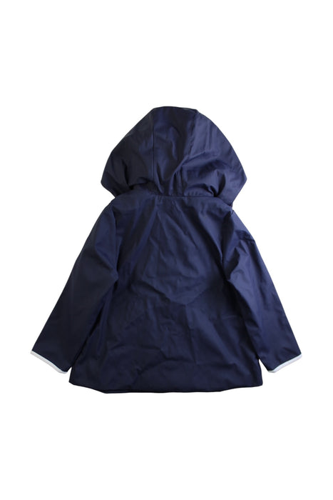 A Navy Rain Jackets from Jacadi in size 4T for neutral. (Back View)