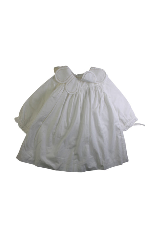 A White Short Sleeve Dresses from Jacadi in size 3T for girl. (Front View)