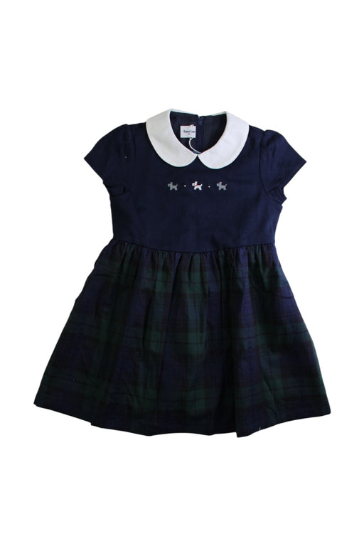 A Navy Short Sleeve Dresses from Familiar in size 2T for girl. (Front View)
