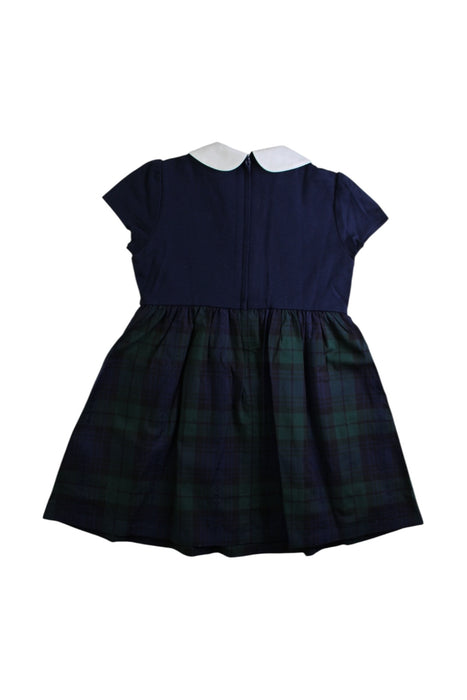 A Navy Short Sleeve Dresses from Familiar in size 2T for girl. (Back View)