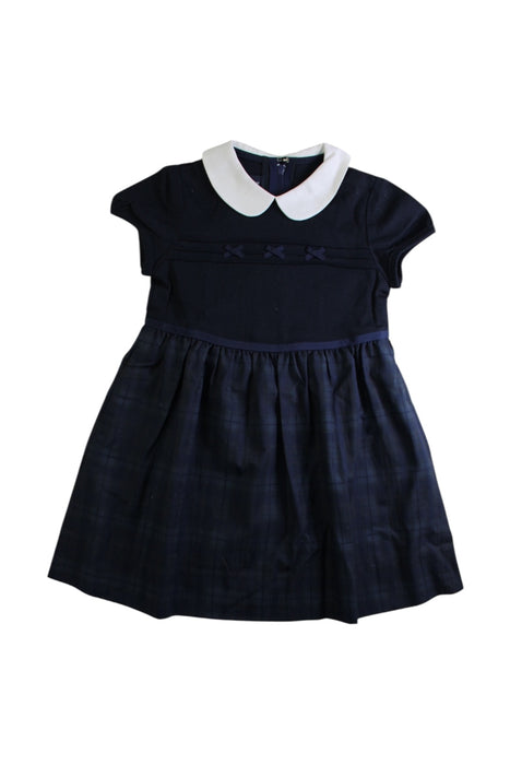 A Navy Short Sleeve Dresses from Familiar in size 2T for girl. (Front View)