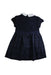 A Navy Short Sleeve Dresses from Familiar in size 2T for girl. (Back View)