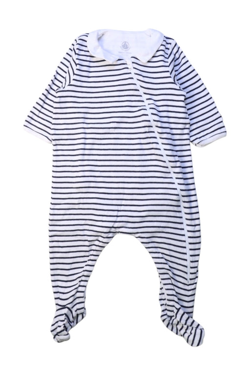 A Navy Onesies from Petit Bateau in size 3-6M for boy. (Front View)