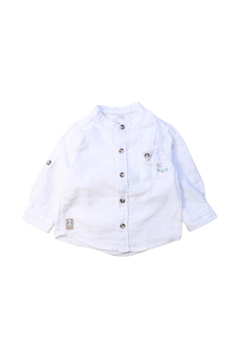 A White Long Sleeve Shirts from Sergent Major in size 3-6M for boy. (Front View)