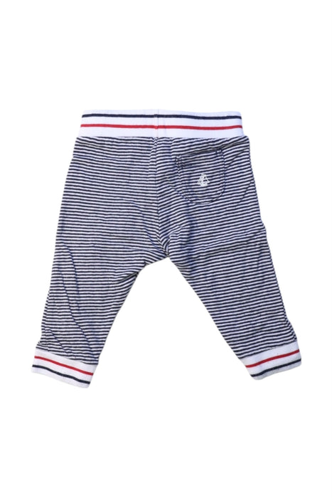 A Navy Casual Pants from Petit Bateau in size 3-6M for boy. (Back View)