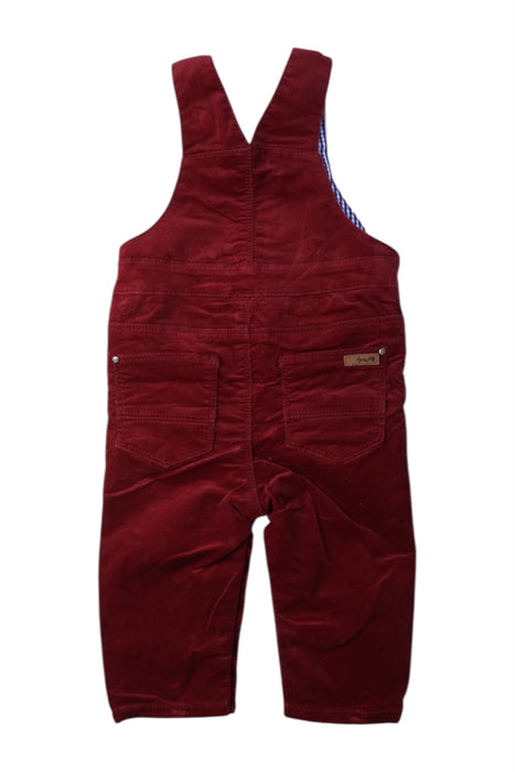 A Burgundy Long Overalls from Cyrillus in size 6-12M for boy. (Back View)