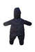 A Black Snowsuits from Petit Bateau in size 3-6M for boy. (Back View)