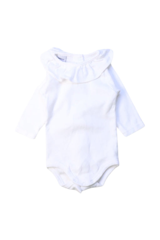 A White Long Sleeve Bodysuits from Babidu in size 0-3M for girl. (Front View)