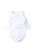A White Long Sleeve Bodysuits from Babidu in size 0-3M for girl. (Front View)