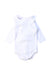 A White Long Sleeve Bodysuits from Babidu in size 0-3M for girl. (Front View)