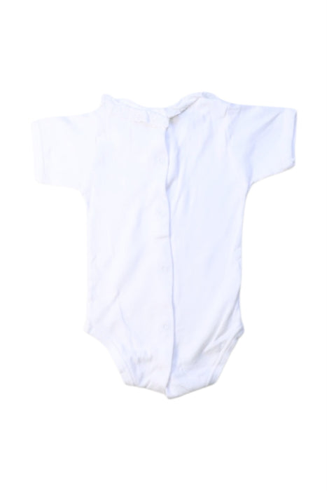 A White Short Sleeve Bodysuits from Babidu in size 0-3M for girl. (Back View)