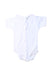A White Short Sleeve Bodysuits from Babidu in size 0-3M for girl. (Back View)