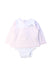 A Pink Long Sleeve Bodysuits from Terre De Marins in size 3-6M for girl. (Front View)