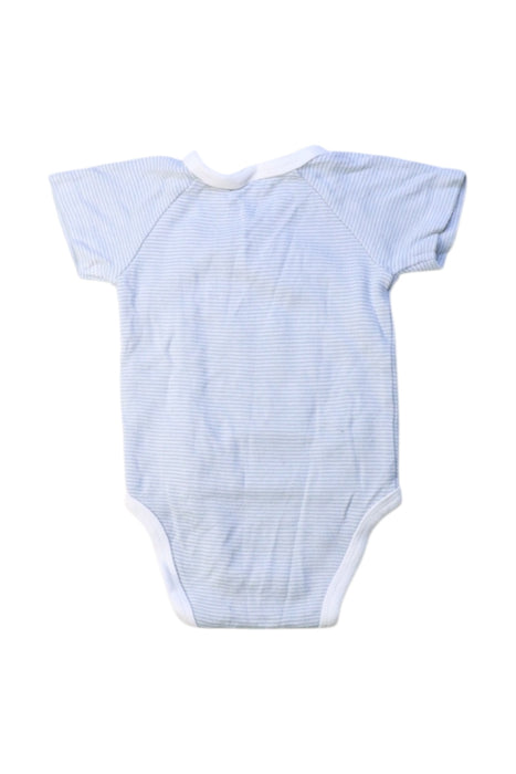 A Blue Short Sleeve Bodysuits from Mori in size 0-3M for boy. (Back View)