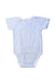 A Blue Short Sleeve Bodysuits from Mori in size 0-3M for boy. (Back View)