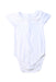 A White Short Sleeve Bodysuits from Jacadi in size 3-6M for girl. (Front View)
