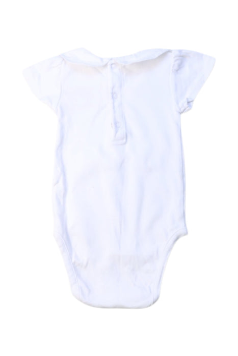 A White Short Sleeve Bodysuits from Jacadi in size 3-6M for girl. (Back View)