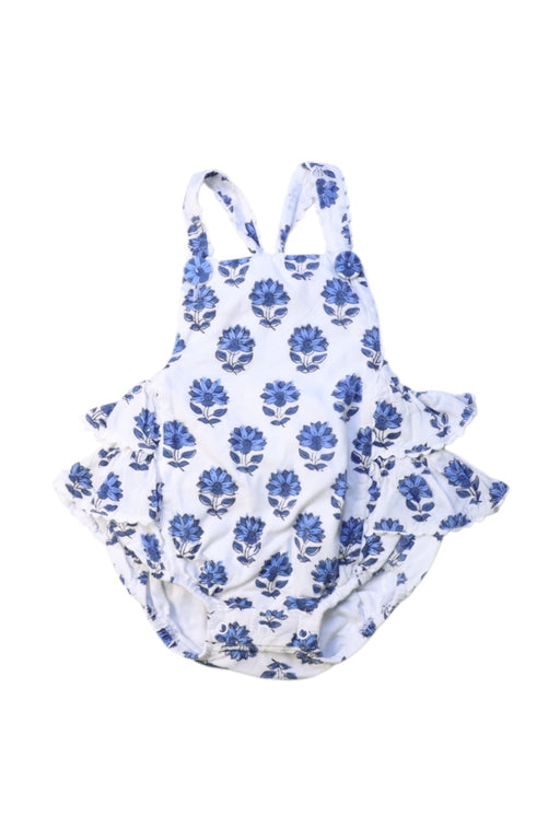 A White Swimsuits from India Amory x Smockingbird in size 6-12M for girl. (Front View)