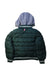 A Green Puffer/Quilted Jackets from Moncler in size 5T for boy. (Back View)