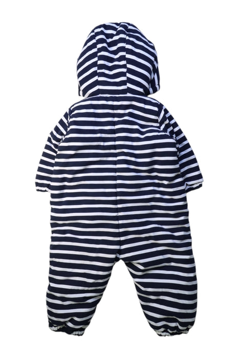 A Navy Snowsuits from Petit Bateau in size 12-18M for boy. (Back View)