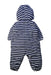 A Navy Snowsuits from Petit Bateau in size 12-18M for boy. (Back View)