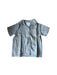 A Green Short Sleeve Shirts from Mori in size 3T for boy. (Front View)