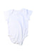 A White Short Sleeve Bodysuits from Mori in size 0-3M for boy. (Front View)