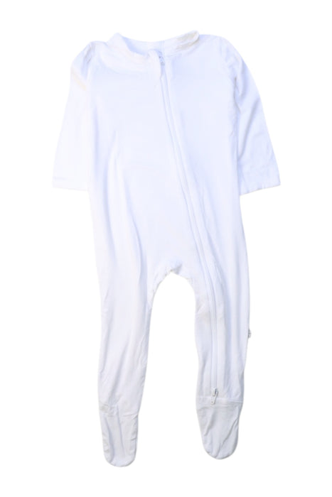 A White Onesies from Kyte Baby in size 3-6M for girl. (Front View)
