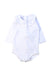 A White Long Sleeve Bodysuits from Babidu in size 3-6M for girl. (Front View)