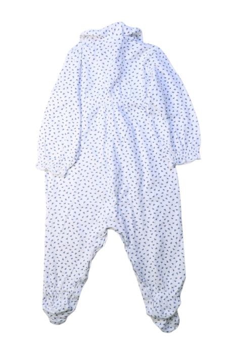 A White Onesies from Petit Bateau in size 3-6M for boy. (Back View)