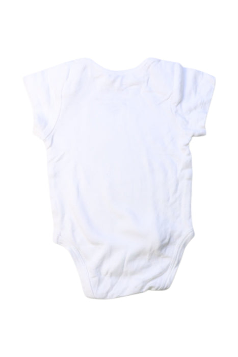 A White Short Sleeve Bodysuits from Mori in size 0-3M for neutral. (Back View)