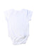 A White Short Sleeve Bodysuits from Mori in size 0-3M for neutral. (Back View)