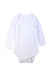 A White Long Sleeve Bodysuits from Kyte Baby in size 6-12M for neutral. (Front View)