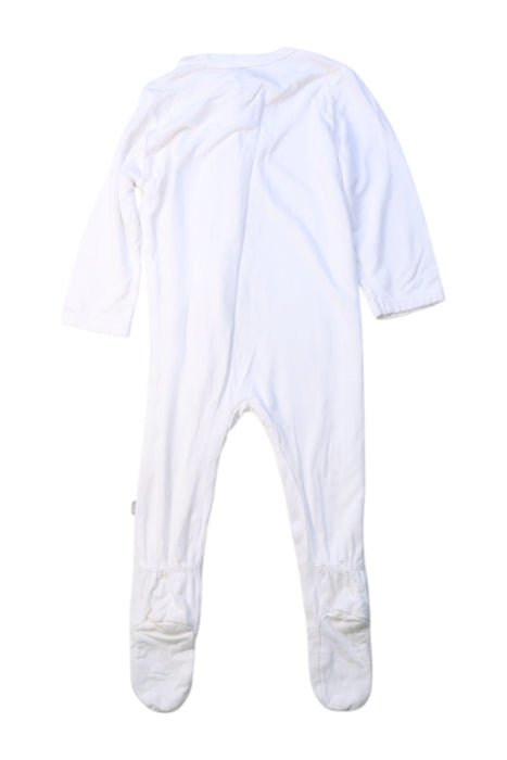 A White Onesies from Kyte Baby in size 3-6M for neutral. (Back View)