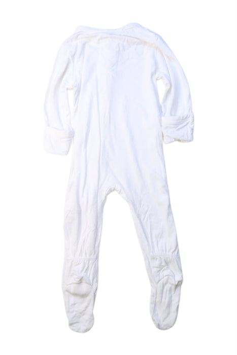 A White Onesies from Kyte Baby in size 0-3M for neutral. (Back View)