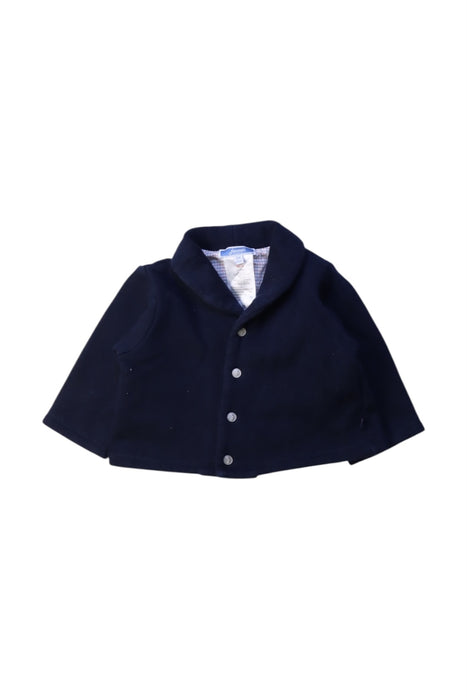 A Navy Cardigans from Jacadi in size 3-6M for boy. (Front View)