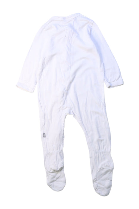 A White Onesies from Kyte Baby in size 0-3M for neutral. (Back View)