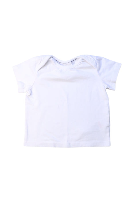 A White Short Sleeve T Shirts from The Little White Company in size 6-12M for neutral. (Front View)