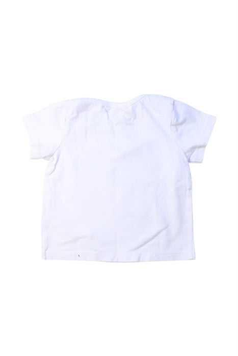 A White Short Sleeve T Shirts from The Little White Company in size 6-12M for neutral. (Back View)