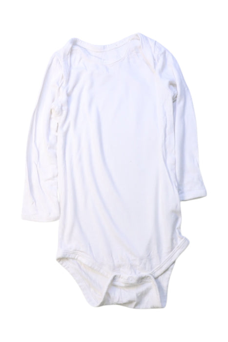 A White Long Sleeve Bodysuits from Kyte Baby in size 6-12M for neutral. (Front View)