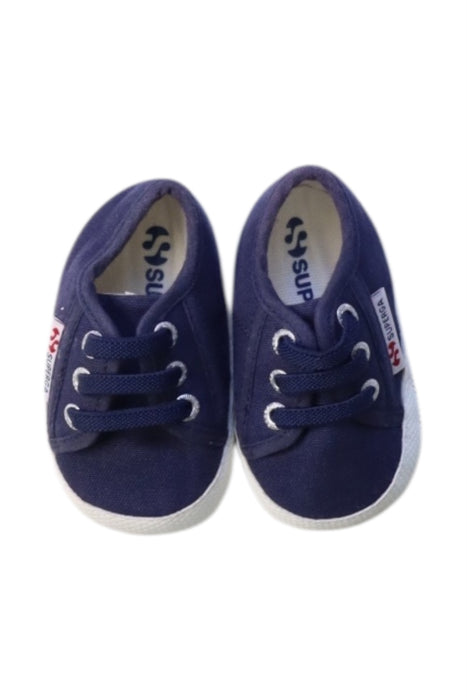 A Navy Sneakers from Superga in size Newborn for neutral. (Back View)