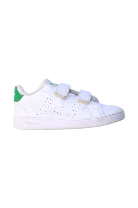 A White Sneakers from Adidas in size 3T for neutral. (Front View)
