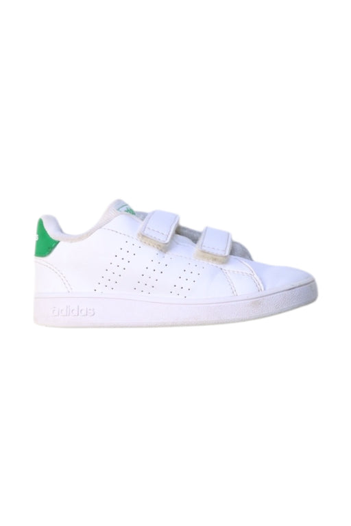 A White Sneakers from Adidas in size 3T for neutral. (Front View)