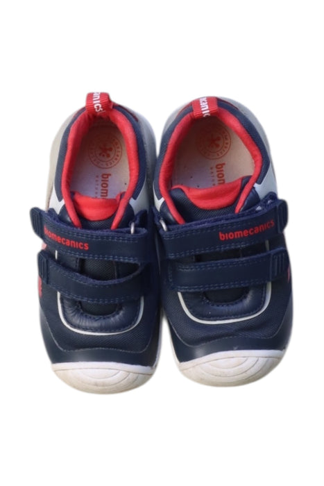 A Blue Sneakers from Biomecanics in size 3T for boy. (Back View)